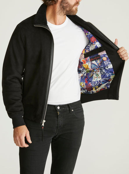 VEGAN SUEDE BOMBER – Robert Graham