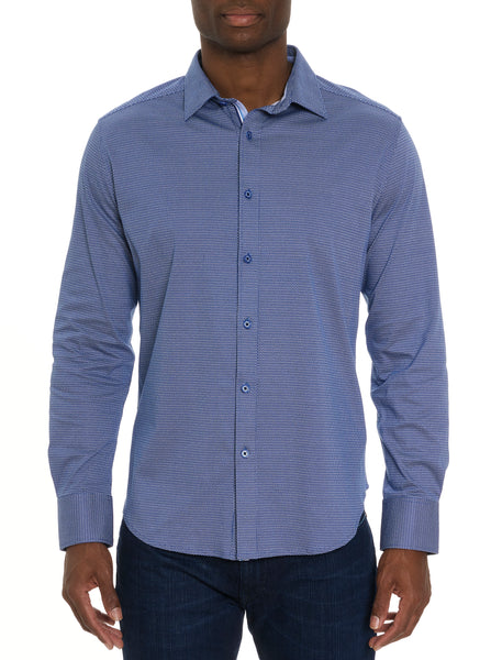 LIOTTA MOTION LONG SLEEVE KNIT BUTTON DOWN SHIRT