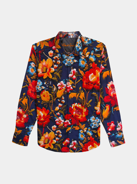 ROBERT top GRAHAM Estrada Shirt Tailored Fit Floral Print Top