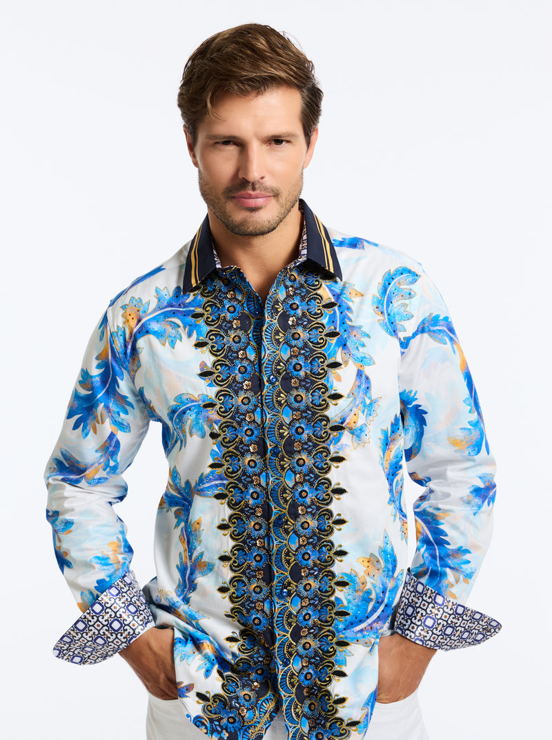 LIMITED EDITION RUBENSTEINS100 LONG SLEEVE BUTTON DOWN SHIRT