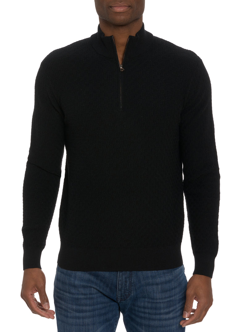 Robert graham outlets brecken black half zip pullover large