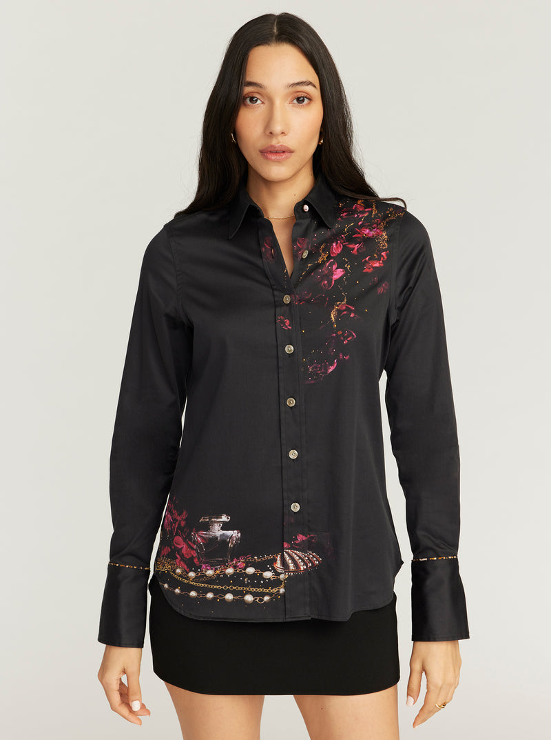 PRISCILLA LONG SLEEVE BUTTON DOWN SHIRT