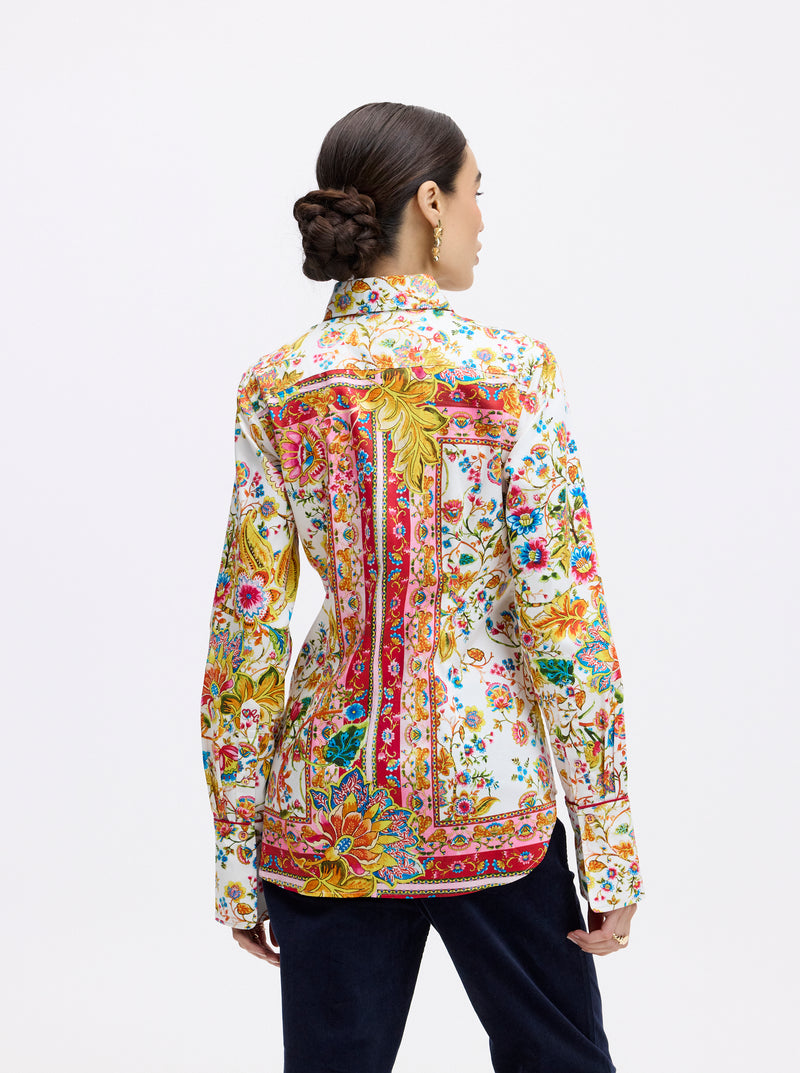 LIMITED EDITION GIVERNY FLOWERS LONG SLEEVE BUTTON DOWN SHIRT