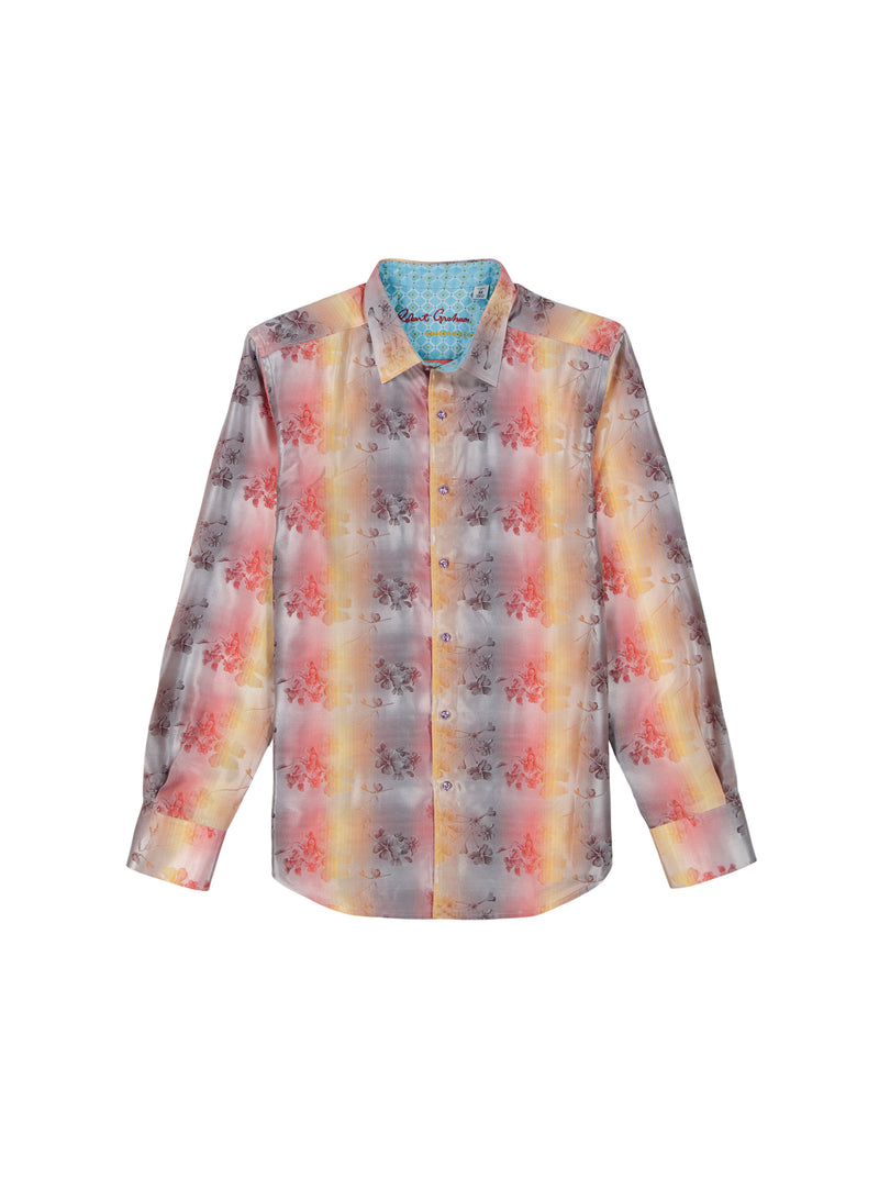 LIMITED EDITION SUNSET TRELLIS LONG SLEEVE BUTTON DOWN SHIRT