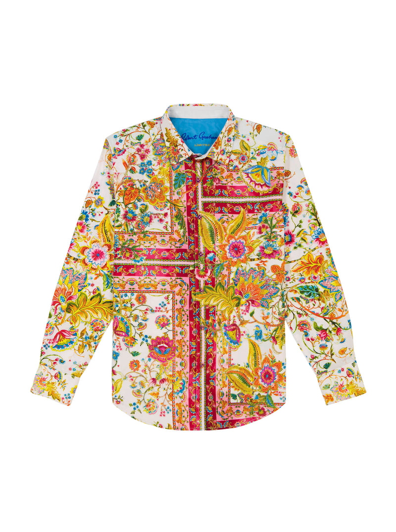 LIMITED EDITION GIVERNY FLOWERS LONG SLEEVE BUTTON DOWN SHIRT