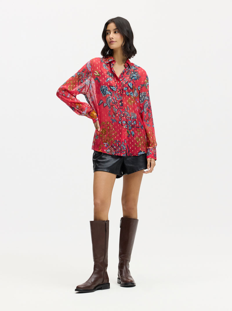 CARRIE LONG SLEEVE BUTTON DOWN SHIRT