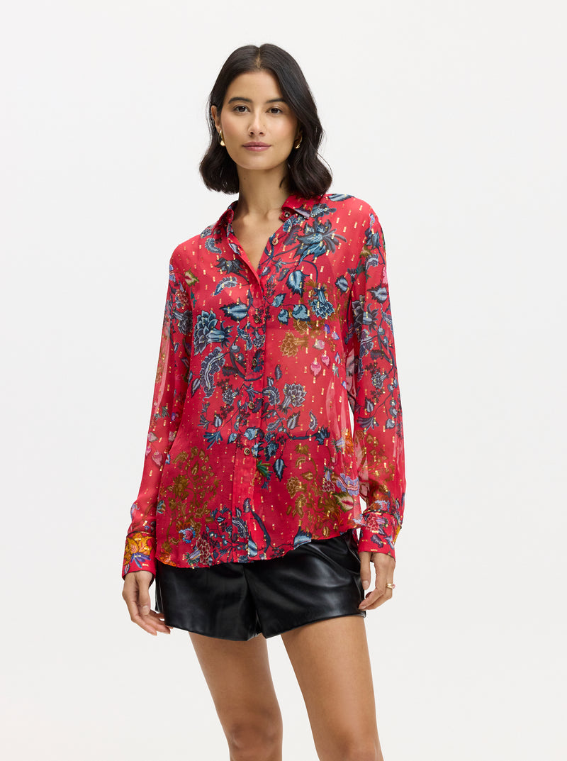 CARRIE LONG SLEEVE BUTTON DOWN SHIRT