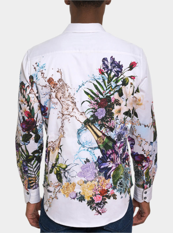 PARTY GARDEN LONG SLEEVE BUTTON DOWN SHIRT