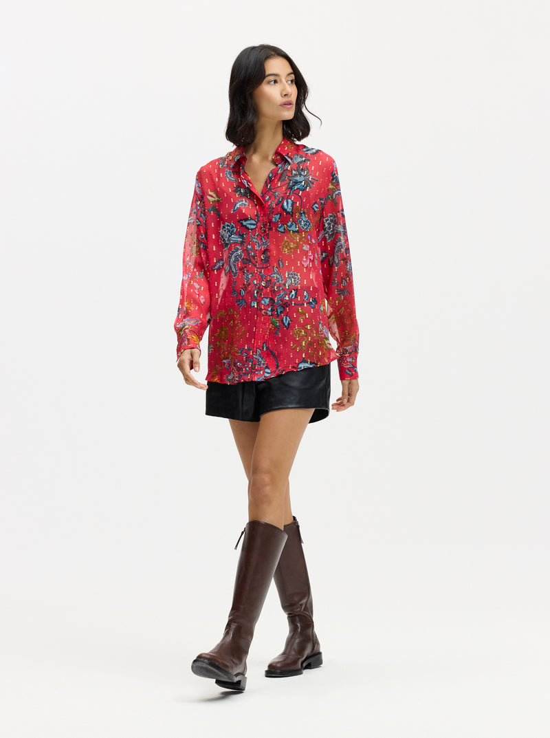 CARRIE LONG SLEEVE BUTTON DOWN SHIRT