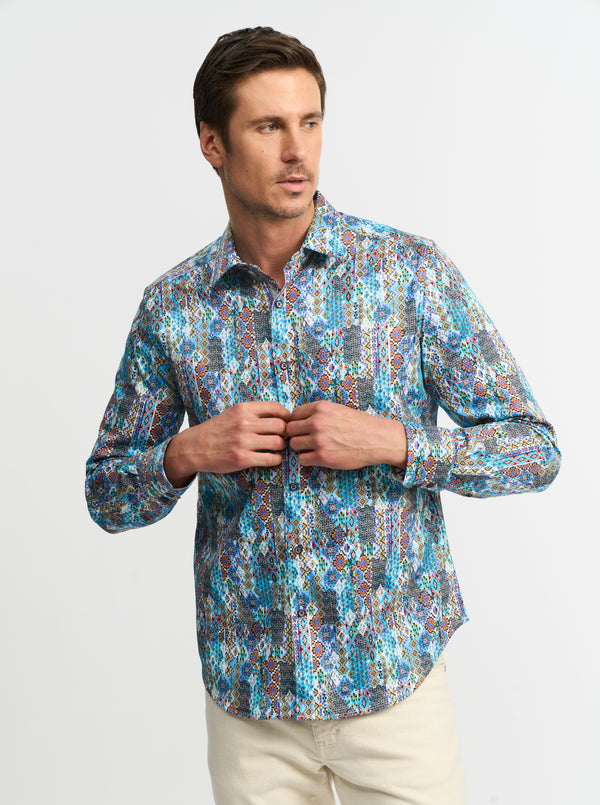 MEROLA LONG SLEEVE BUTTON DOWN SHIRT