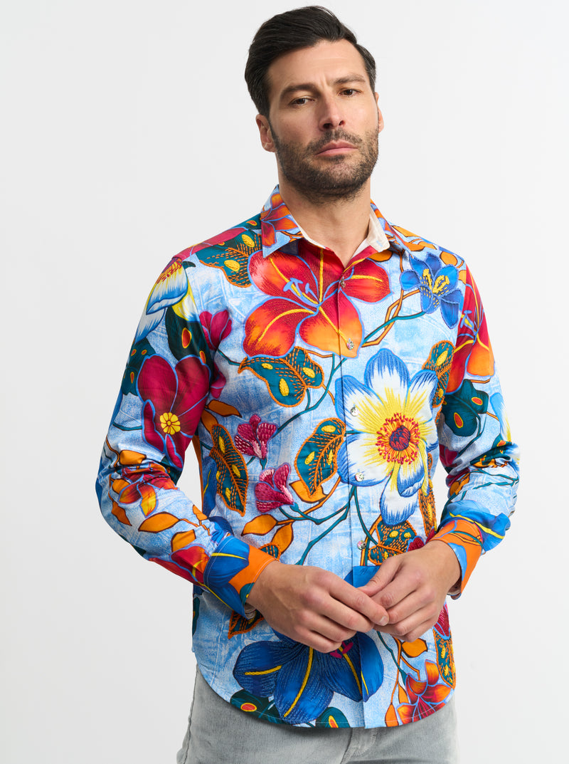 LIMITED EDITION FLOWER POWER LONG SLEEVE BUTTON DDOWN SHIRT