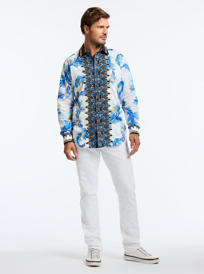 LIMITED EDITION RUBENSTEINS100 LONG SLEEVE BUTTON DOWN SHIRT