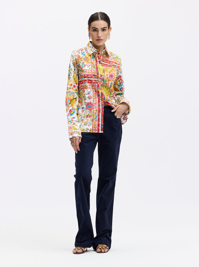 LIMITED EDITION GIVERNY FLOWERS LONG SLEEVE BUTTON DOWN SHIRT