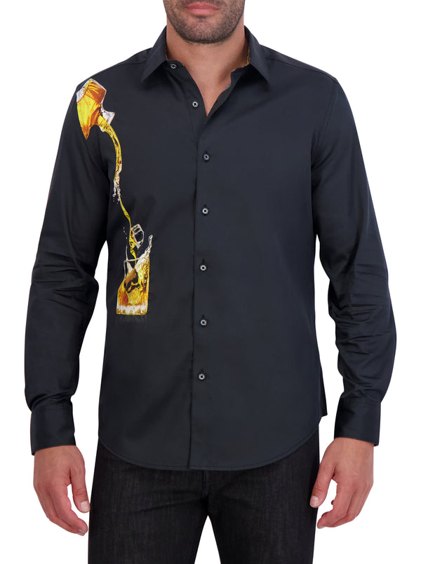 ON ICE LONG SLEEVE BUTTON DOWN SHIRT