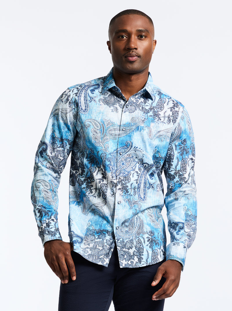 PATMOS LONG SLEEVE BUTTON DOWN SHIRT