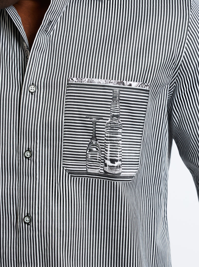 PERSPECTIVE LONG SLEEVE BUTTON DOWN SHIRT