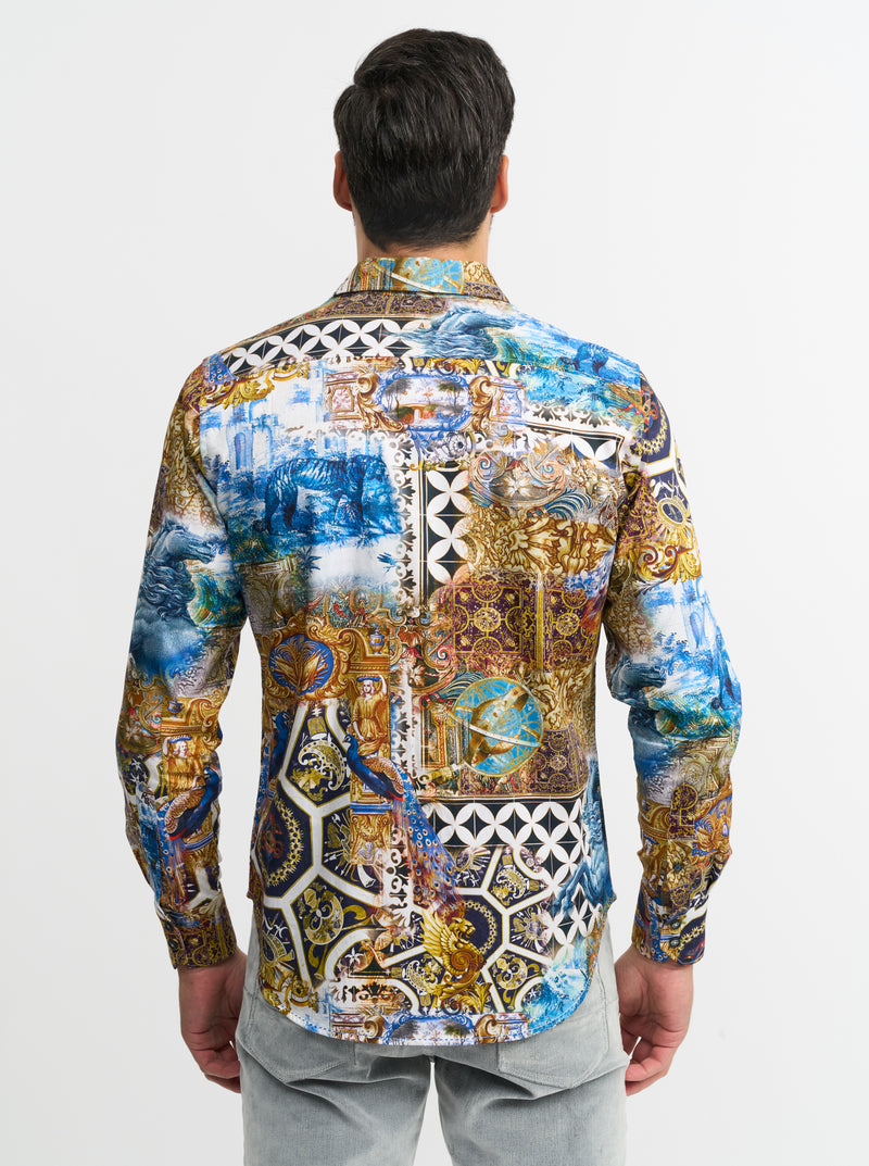 FRESCO LONG SLEEVE BUTTON DOWN SHIRT