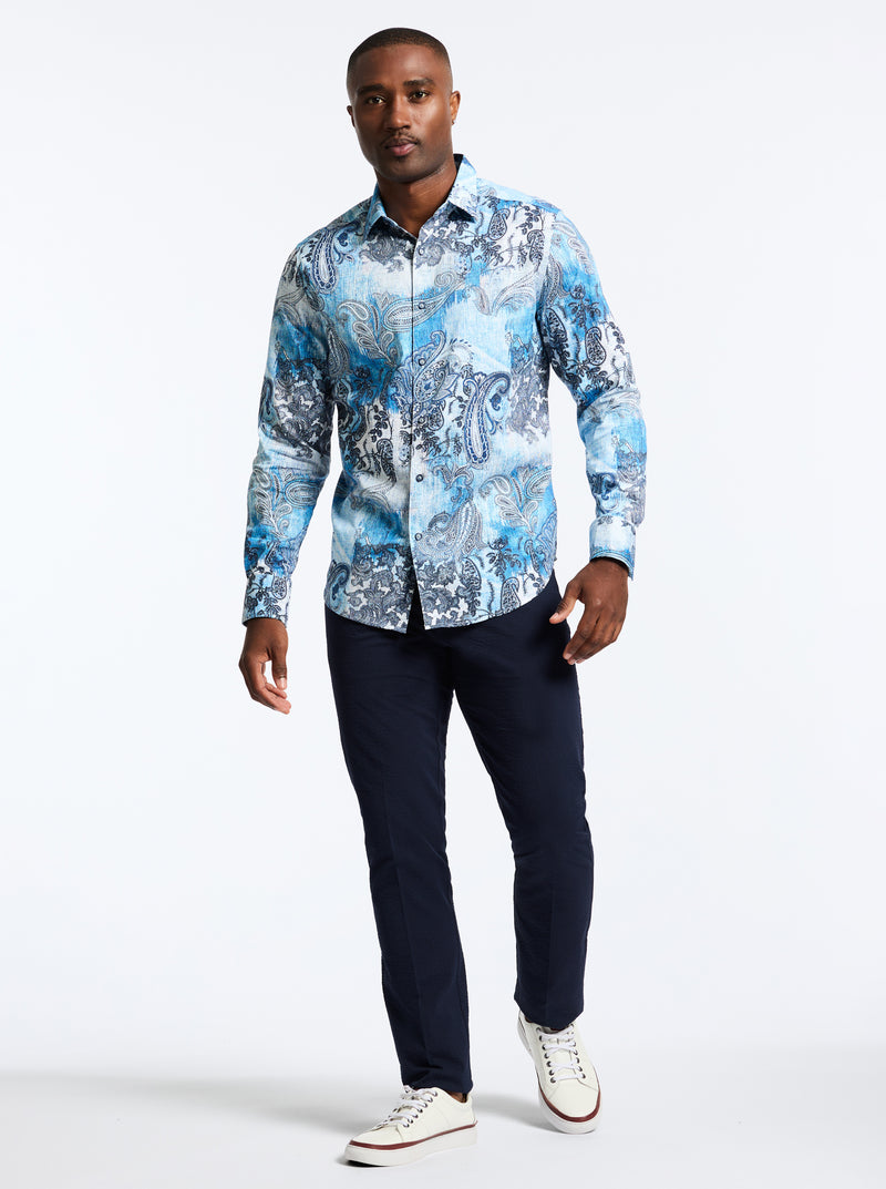 PATMOS LONG SLEEVE BUTTON DOWN SHIRT