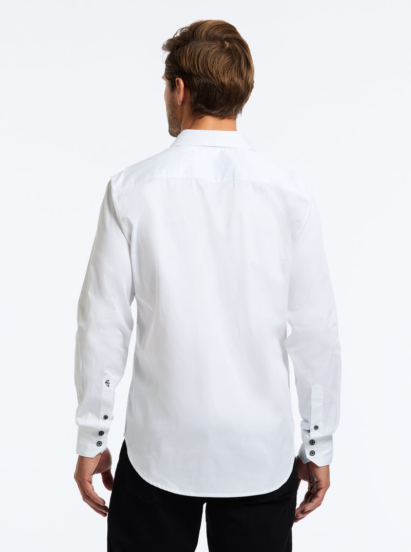 ELIXIR OF LIFE LONG SLEEVE BUTTON DOWN SHIRT