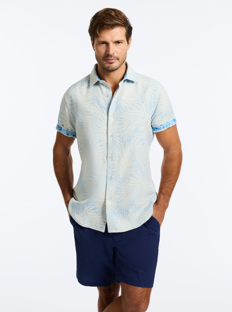 ROYAL PALMS SHORT SLEEVE BUTTON DOWN SHIRT