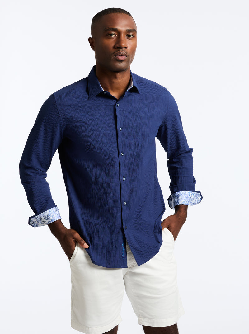 THRESHER LONG SLEEVE BUTTON DOWN SHIRT