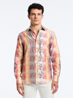 LIMITED EDITION SUNSET TRELLIS LONG SLEEVE BUTTON DOWN SHIRT