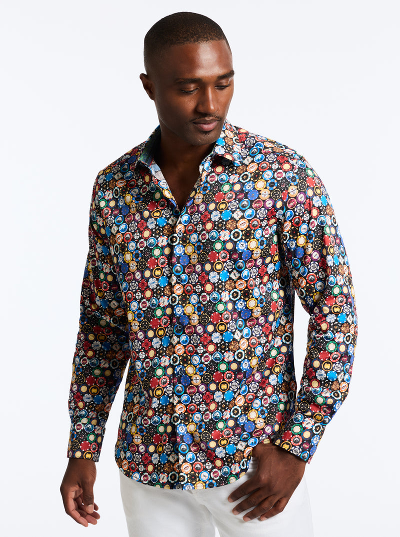 HIGHROLLER LONG SLEEVE BUTTON DOWN SHIRT