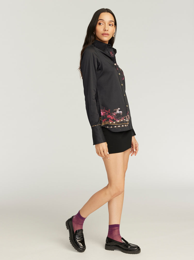 PRISCILLA LONG SLEEVE BUTTON DOWN SHIRT