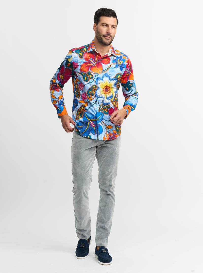 LIMITED EDITION FLOWER POWER LONG SLEEVE BUTTON DDOWN SHIRT