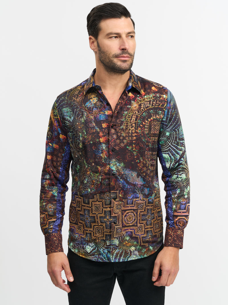 LIMITED EDITION MITZI’S UTOPIA LONG SLEEVE BUTTON DOWN SHIRT