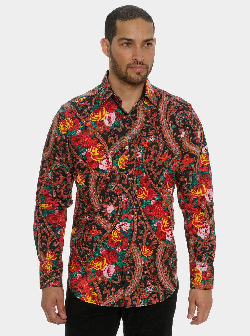 LIMITED EDITION KABUKI LONG SLEEVE BUTTON DOWN SHIRT