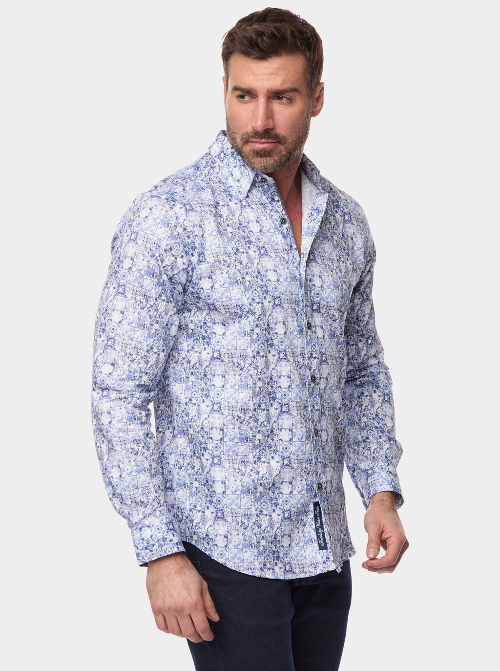 Robert Graham Blue Check Casual 2024 Button Front Shirt