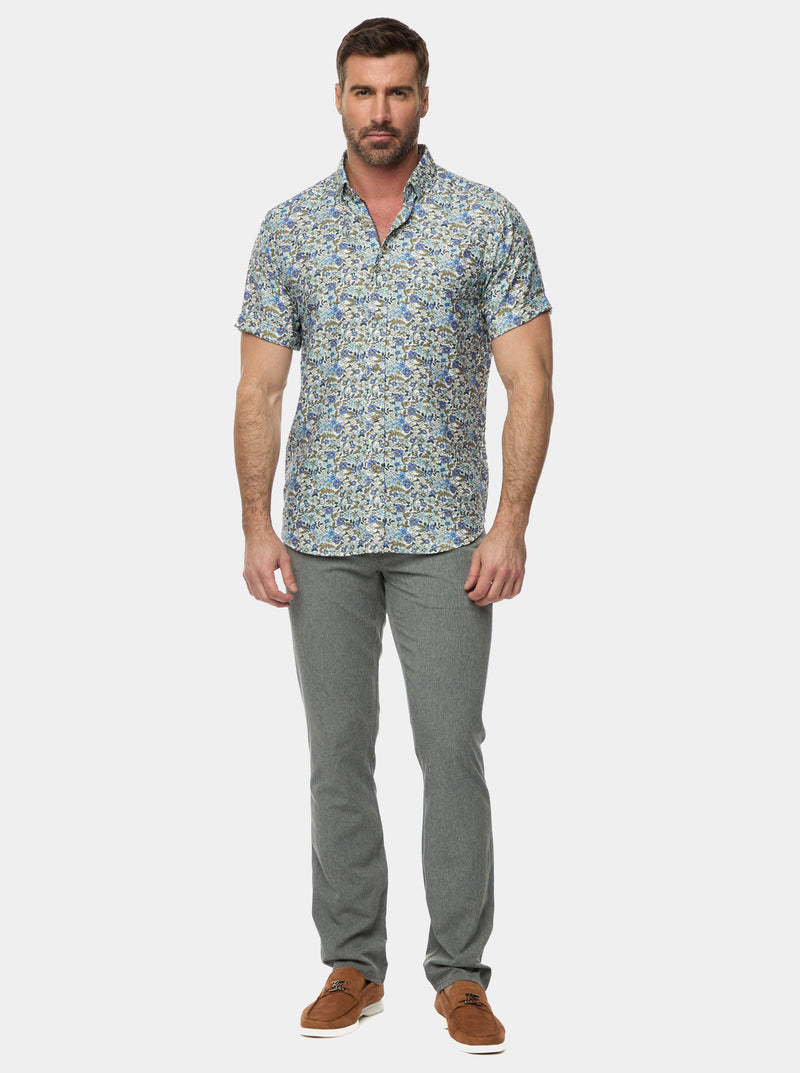 CRASO SHORT SLEEVE BUTTON DOWN SHIRT