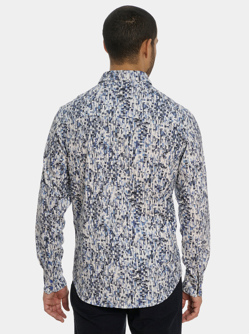 FRAGMENT LONG SLEEVE BUTTON DOWN SHIRT