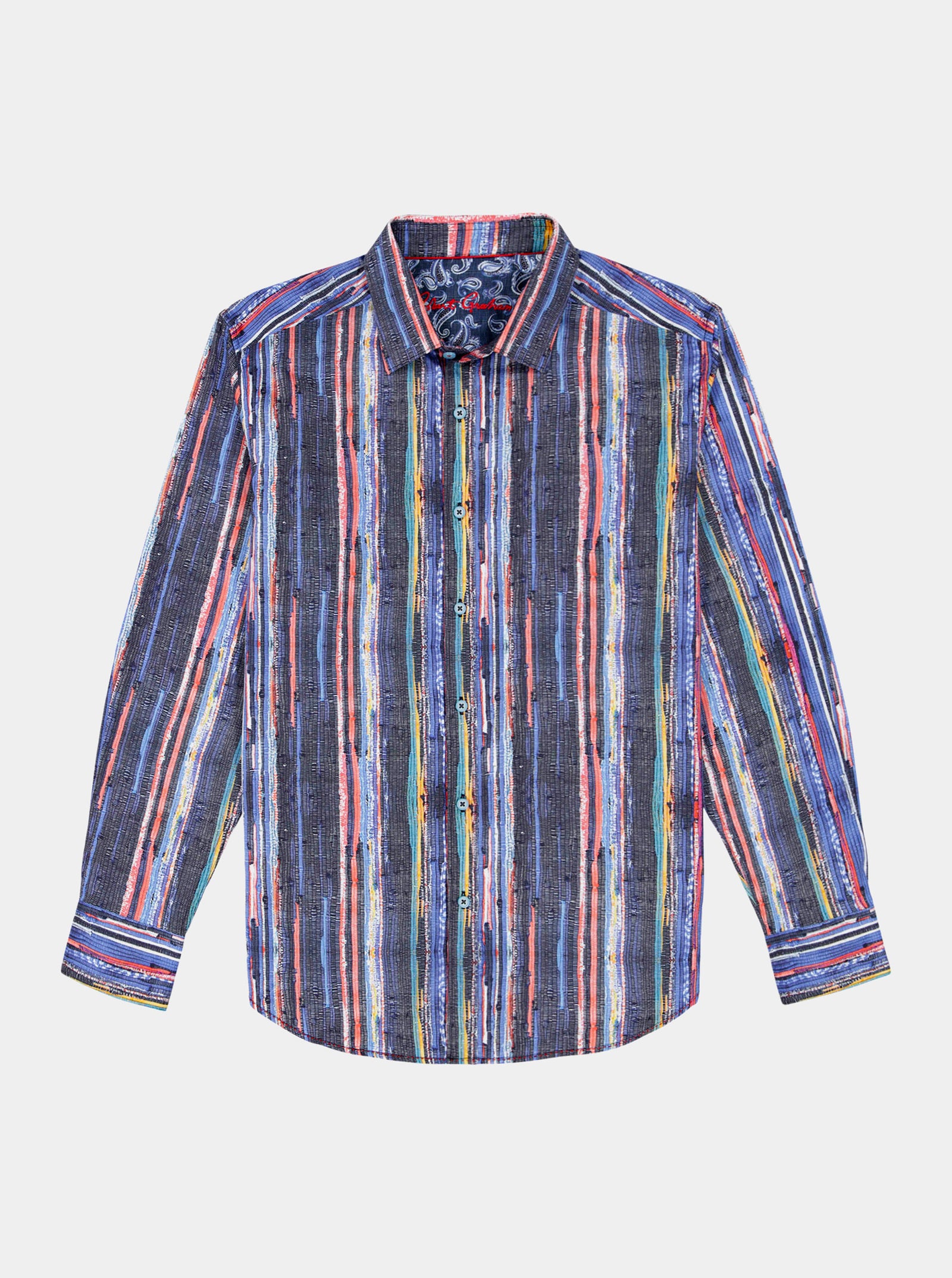 Robert Graham Button Up Shirt Mens 3XL Multicolor Near Perfect popular Stipe Tropical