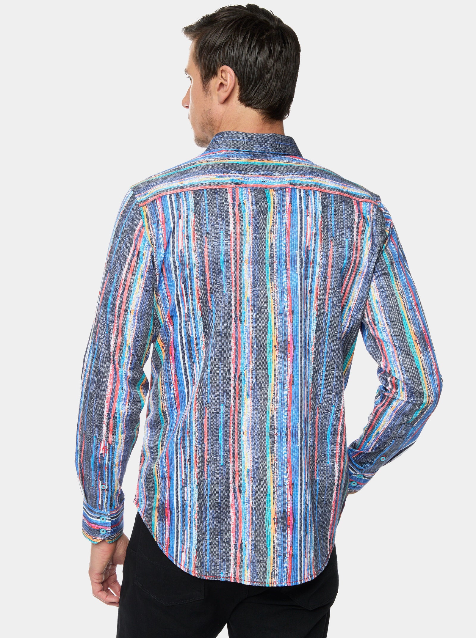 Robert Graham Multicolored Striped Long Sleeve Button Down Shirt offers Men's Size XL