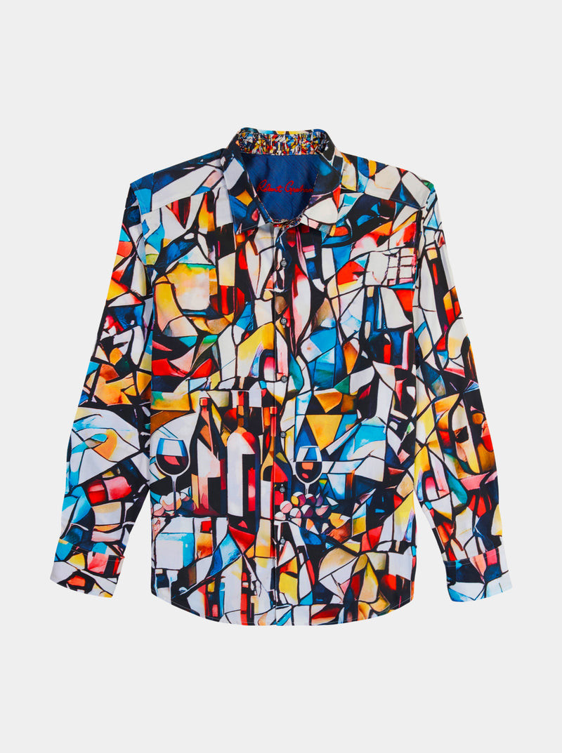 MOSAIC MIXER  LONG SLEEVE BUTTON DOWN SHIRT