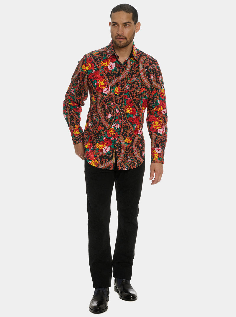 LIMITED EDITION KABUKI LONG SLEEVE BUTTON DOWN SHIRT