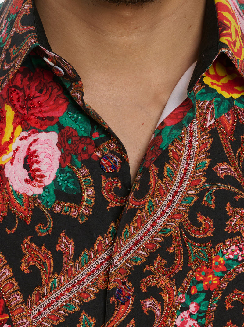 LIMITED EDITION KABUKI LONG SLEEVE BUTTON DOWN SHIRT