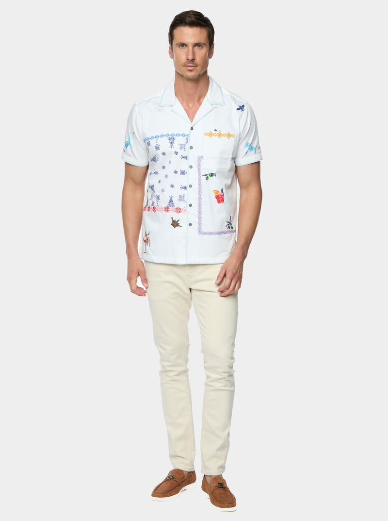 FORTUNA SHORT SLEEVE BUTTON DOWN SHIRT