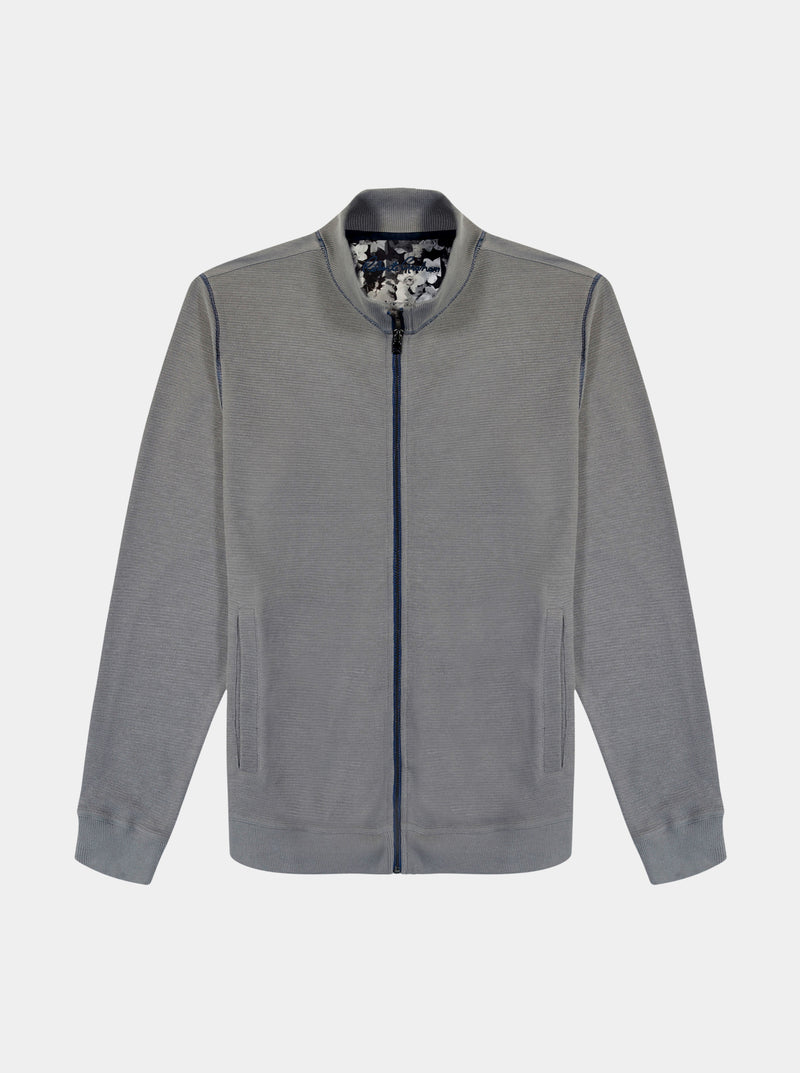 MOSER FULL ZIP KNIT SHIRT