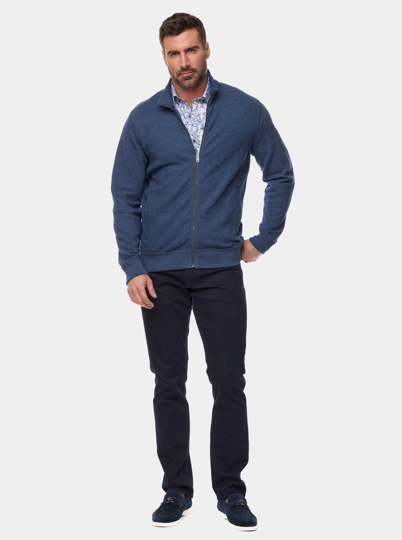 MOSER FULL ZIP KNIT SHIRT