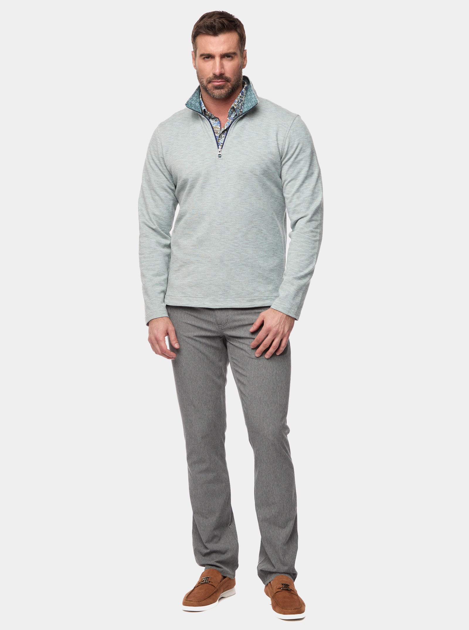 REMO LONG SLEEVE 1/4 ZIP SHIRT – Robert Graham