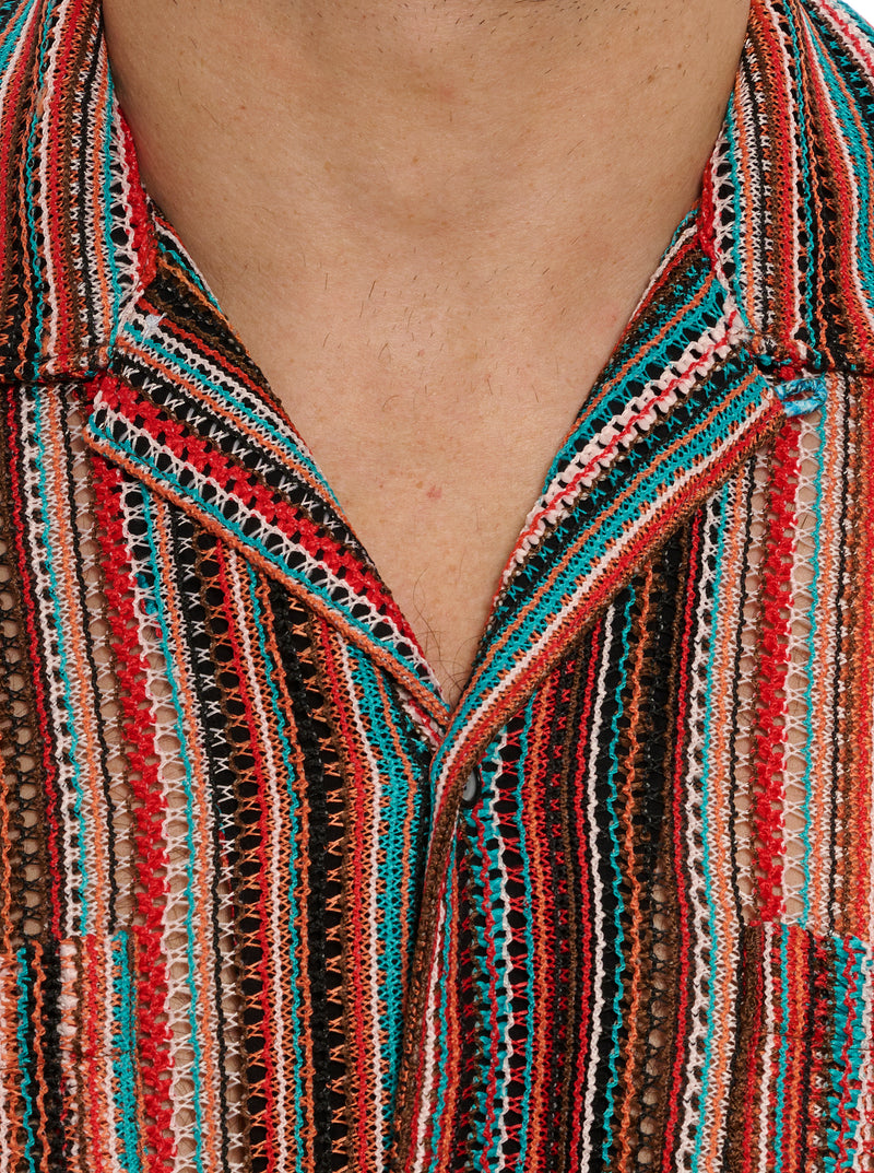 SERAPE SHORT SLEEVE BUTTON DOWN SHIRT