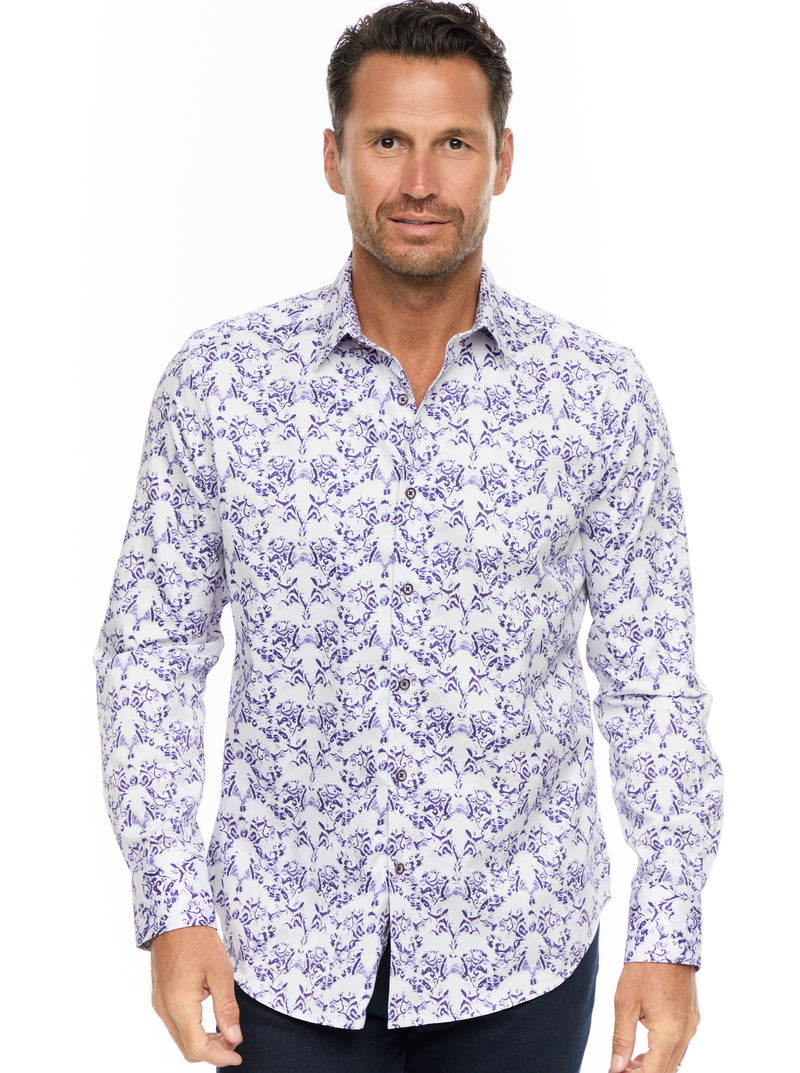 Robert Graham Fryeburg Paintbrush sale Print Polo Button Down Shirt