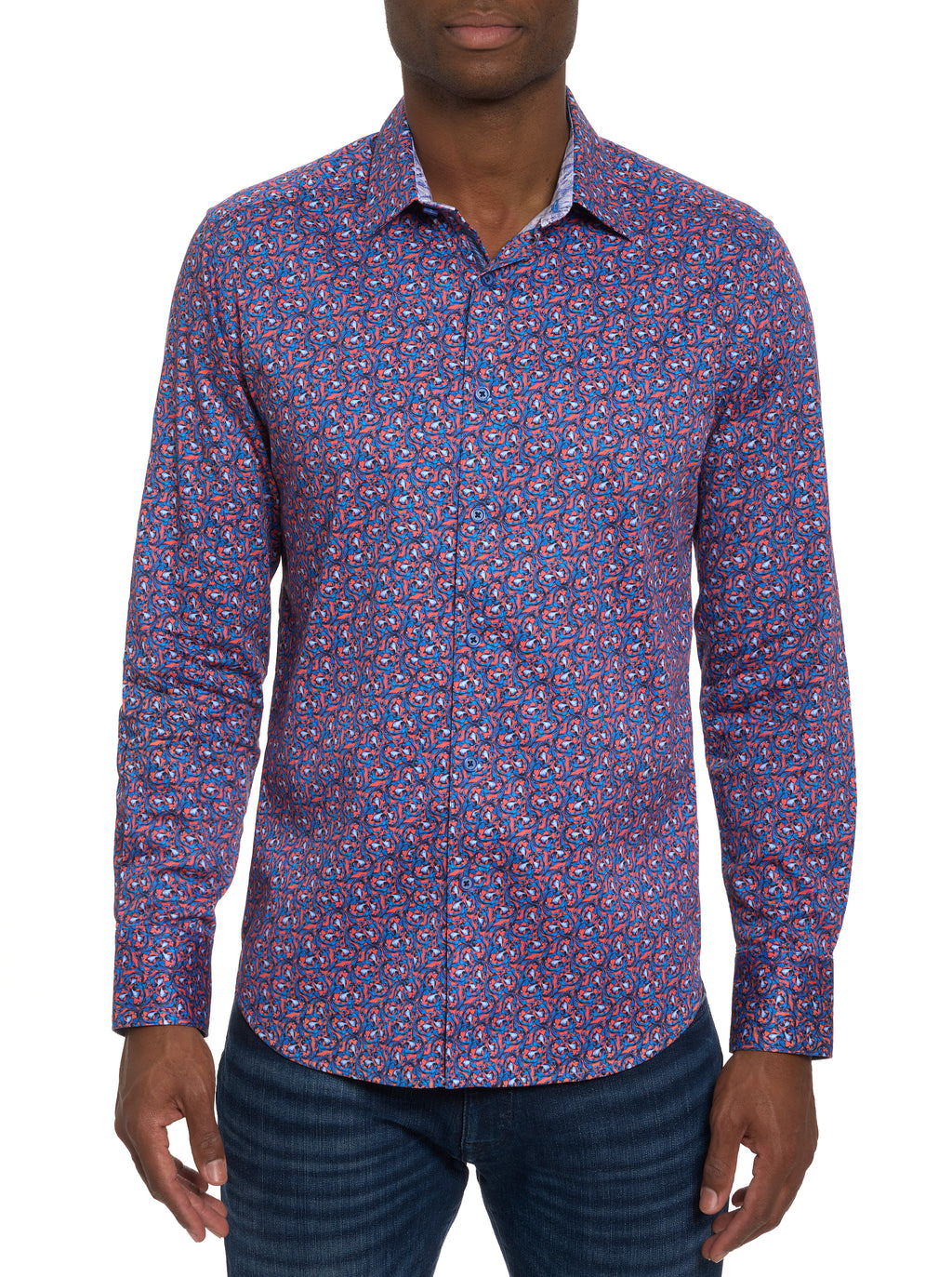 Robert 2024 Graham Blue Purple Button Front Shirt