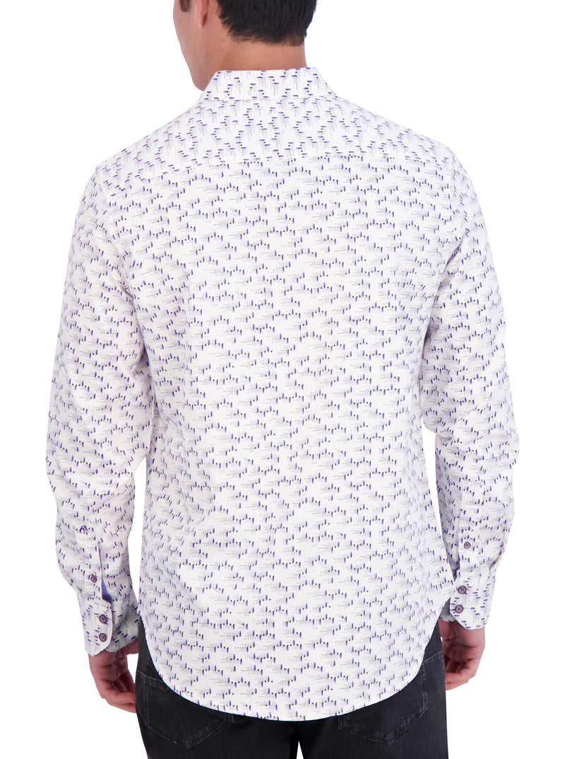 BANDWITH LONG SLEEVE BUTTON DOWN SHIRT