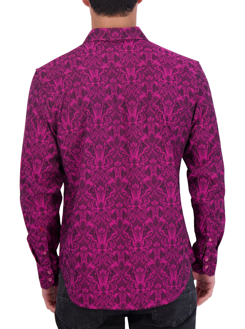 HIGHLAND LONG SLEEVE BUTTON FRONT SHIRT – Robert Graham