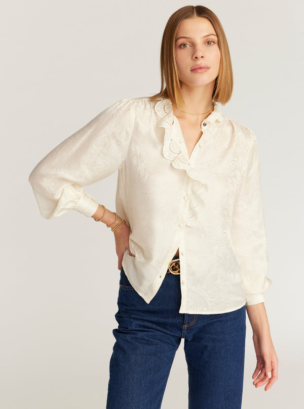 BRIGITTE LONG SLEEVE WOVEN SHIRT