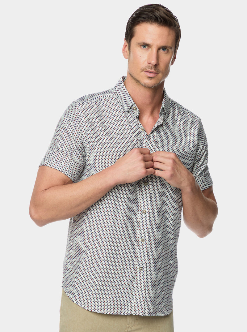 TREGO SHORT SLEEVE BUTTON DOWN SHIRT